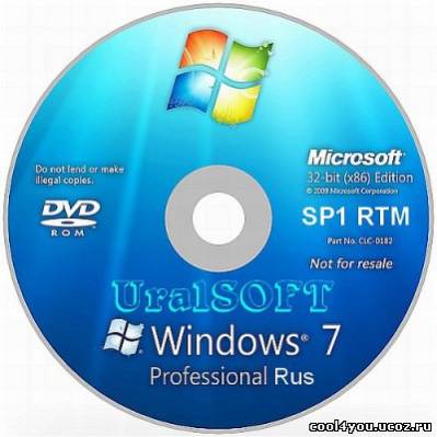 Windows 7 SP1 RTM x86 Professional UralSOFT 6.1.7601 (2011/Rus)